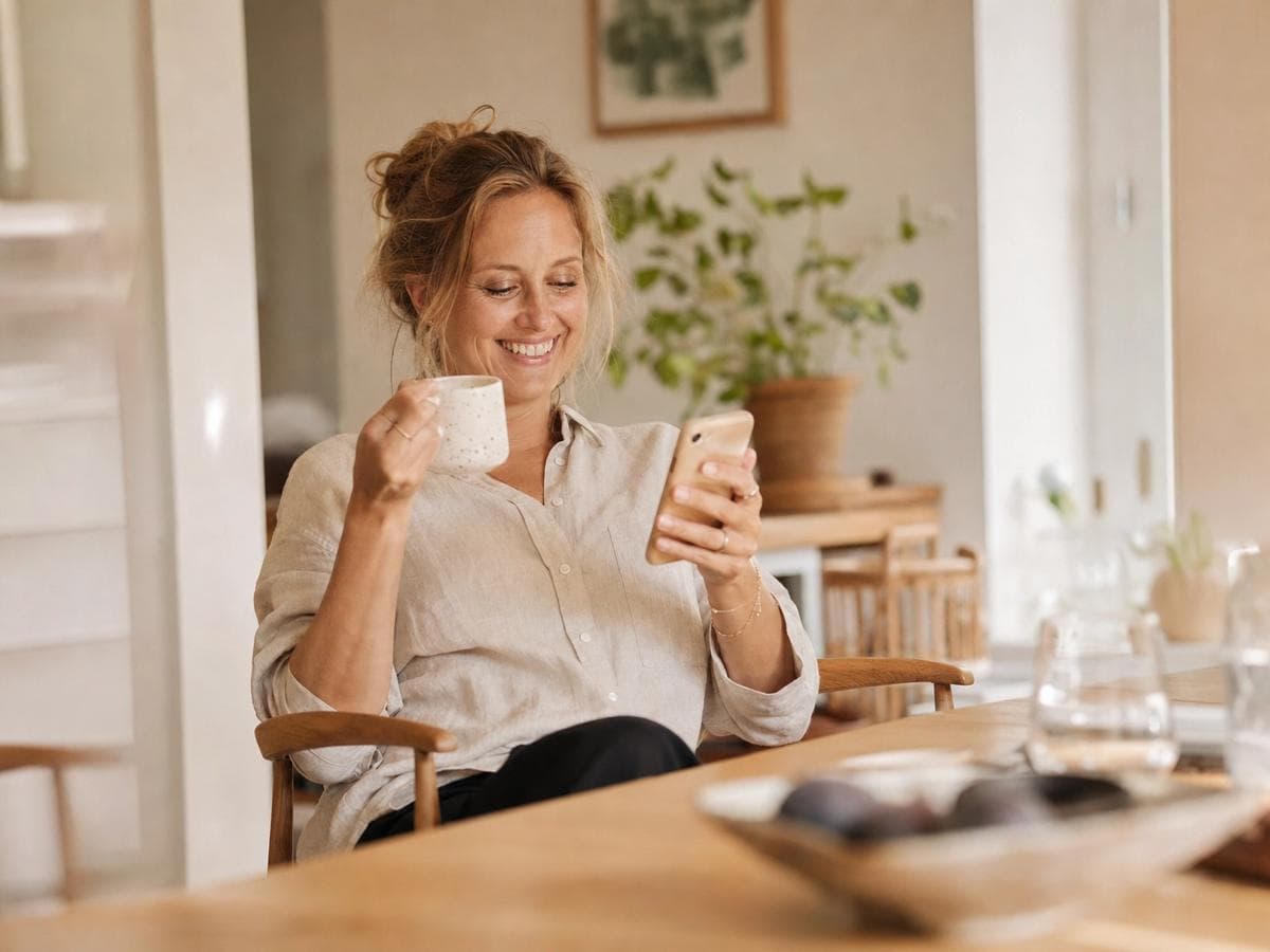 A happy property owner relaxing