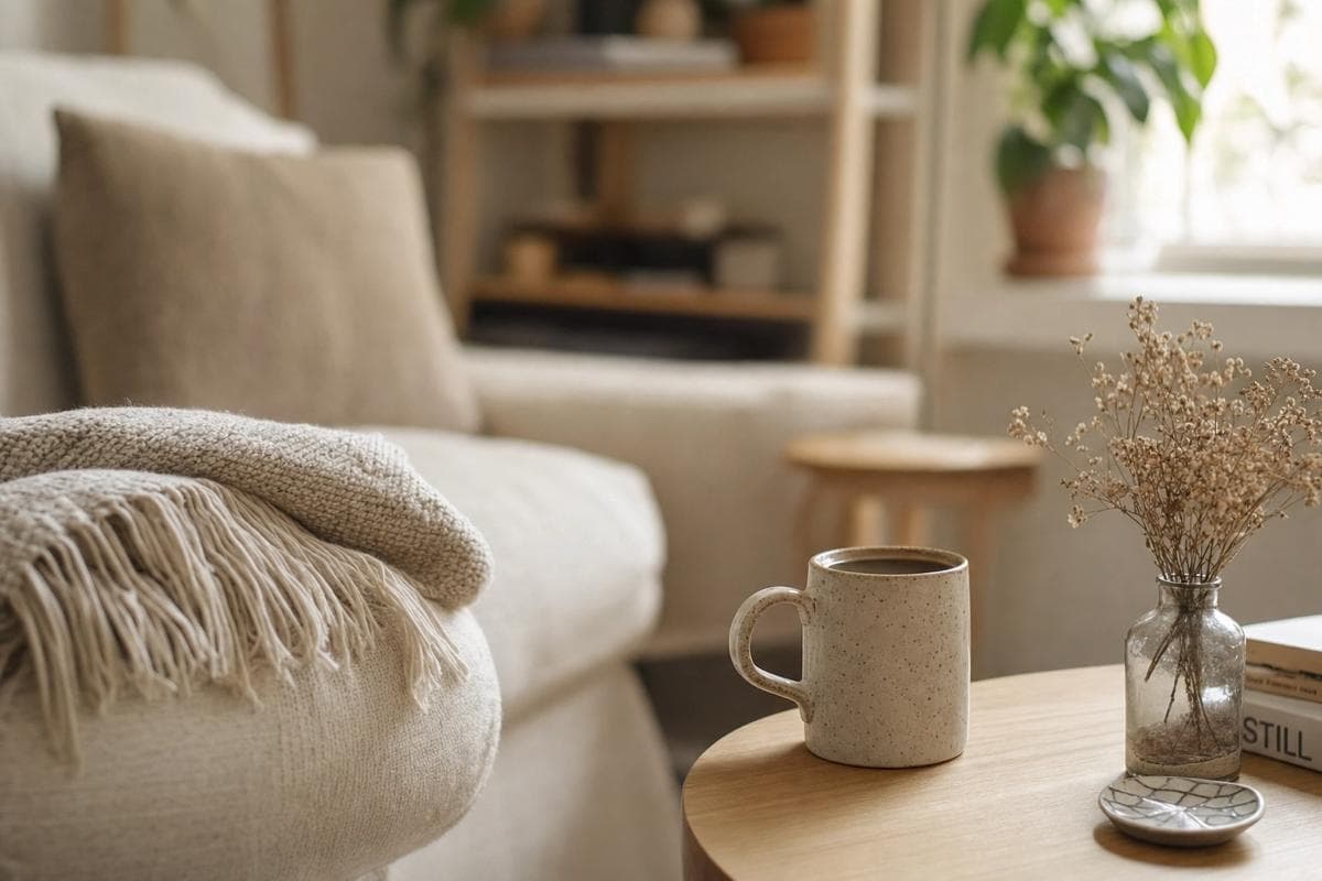 Well-furnished living room in a Copenhagen flat